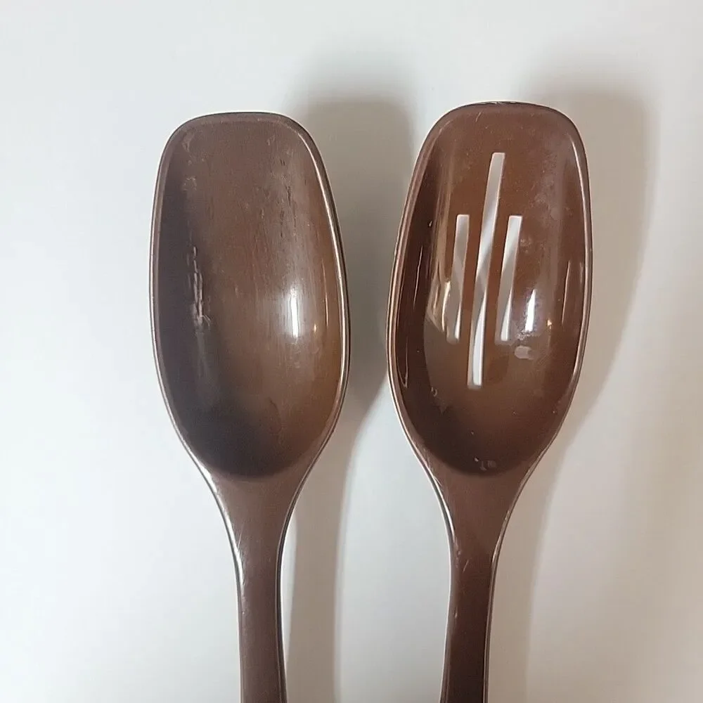 Vintage Foley Nylon Set of 2, Slotted Draining Serving Spoon Kitchen Utensils